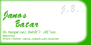 janos batar business card